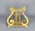 Large Vintage Solid Brass Lyre Harp Adjustable Book Stand or Music Sheet Holder Exquisite vintage piece is made of solid...