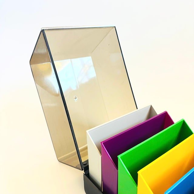 1980s Acrylic Organizer - SRW Minidex 78 Floppy Disk Holder For Sale - Image 10 of 14