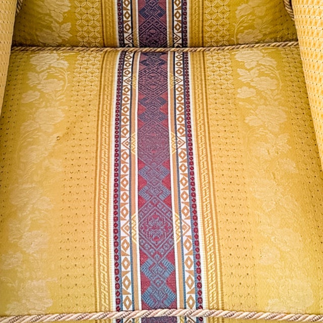 Late 20th Century Neoclassical Revival Italian Maximalist Grand Scale Armchair With Bolsters and Tassels For Sale - Image 13 of 14