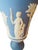 Blue Vintage Wedgwood Blue Jasperware Vase with Sacrifice White Classicsl Figures For Sale - Image 8 of 12