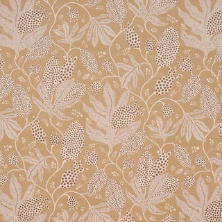 Schumacher X Marian McEvoy Polka Dot Jungle Wallcovering In Caramel For Sale