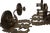 Metal Continental Cast Brass Crowned Double-Headed Eagle & Dragon Candle Sconces — Pair, Attributed to the 19th Century For Sale - Image 7 of 18