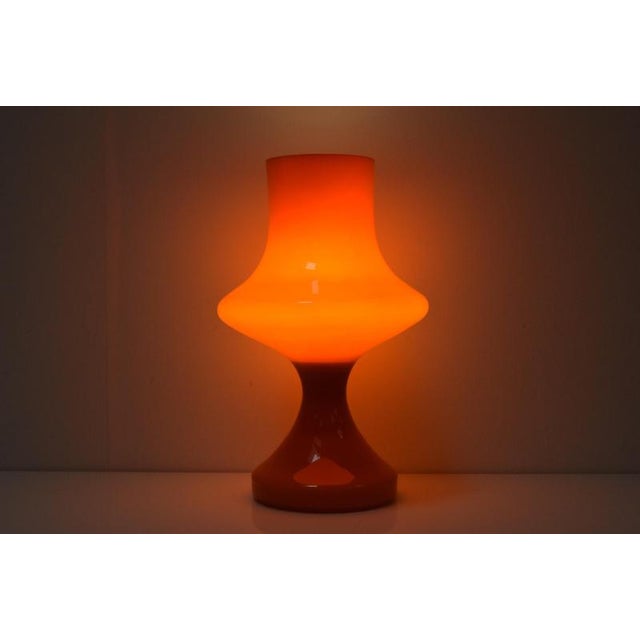 Large Glass Table Lamp attributed to Stepan Tabery for Opp Jihlava, 1970s For Sale - Image 9 of 12