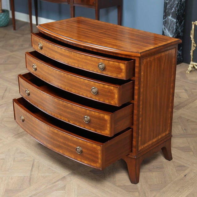 Nvin0620 Vintage Maitland Smith Banded Chest of Drawers For Sale - Image 11 of 18