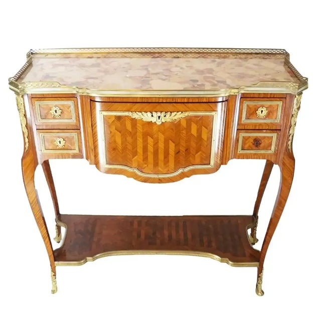 19th Century French Inlaid Kingwood Serving Table For Sale - Image 12 of 12