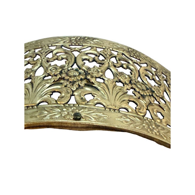 Large Antique Gilt Metal Jewelry Casket Beveled Glass Rococo Floral Box C1900 For Sale - Image 14 of 14