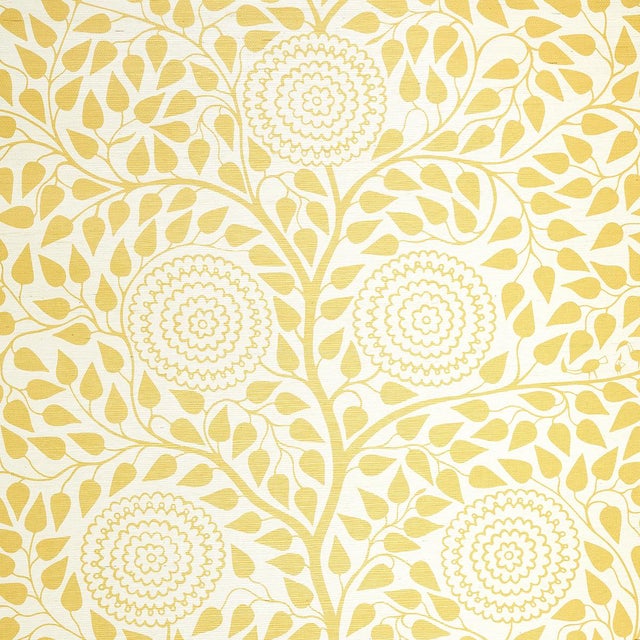 Schumacher SAMPLE - Schumacher Kayon Sisal Panel In Soft Yellow For Sale - Image 4 of 5