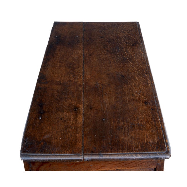 Late 18th Century 18th Century Small English Oak Coffer, 1790s For Sale - Image 5 of 8