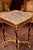 French 1990s French Artisan Louis XVI Mahogany Marble Side Table - 1 Pc For Sale - Image 3 of 8