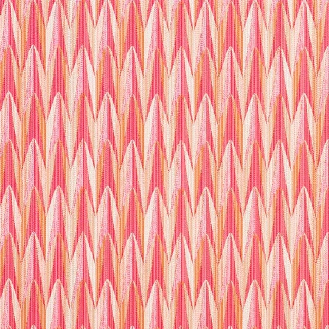 Contemporary Sample - Schumacher X Neisha Crosland Verdant Fabric in Pink & Orange For Sale - Image 3 of 3