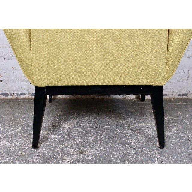 Pair of Mid-Century Yellow Armchairs For Sale In New York - Image 6 of 9