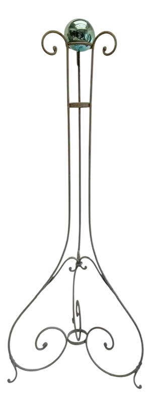 19th Century French Wrought Iron Stand for Witch Ball