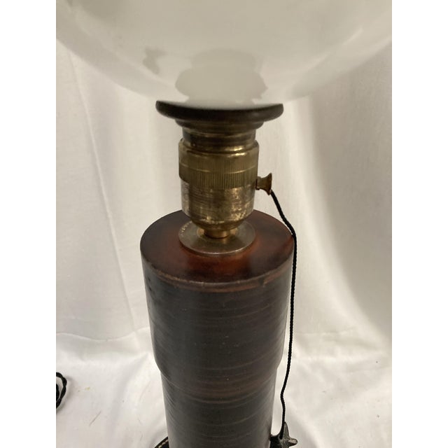 Leather-Covered Lamp by Paul Dupré-Lafon for Hermès, 1950 For Sale - Image 6 of 10