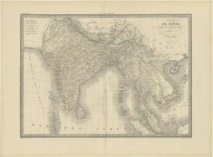 Antique Map of India and Ceylon by Lapie, 1842