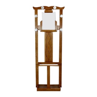 Small Solid Oak Coat Rack, 1940 For Sale