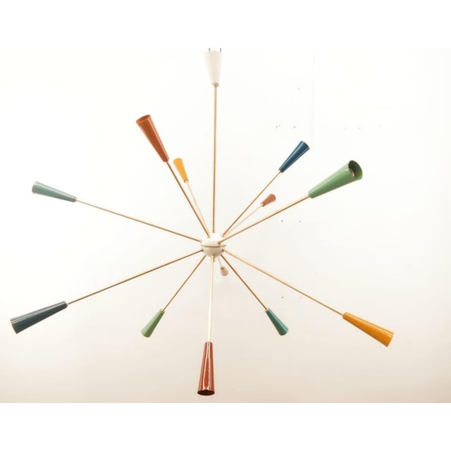 Mid-Century Modern Sputnik 12-Light Hanging Lamp from Stilnovo For Sale - Image 3 of 17