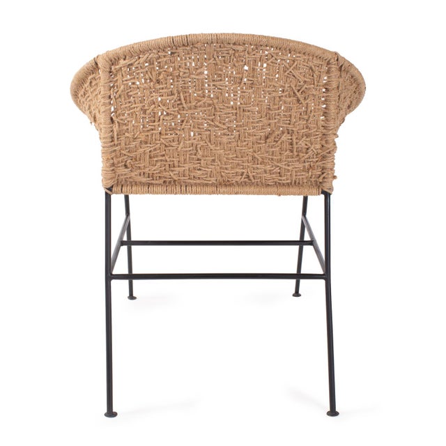 Contemporary Escobedo Scoop Jute Chair For Sale - Image 3 of 10