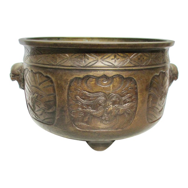 Japanese Bronze Hibachi Early 19th Edo For Sale