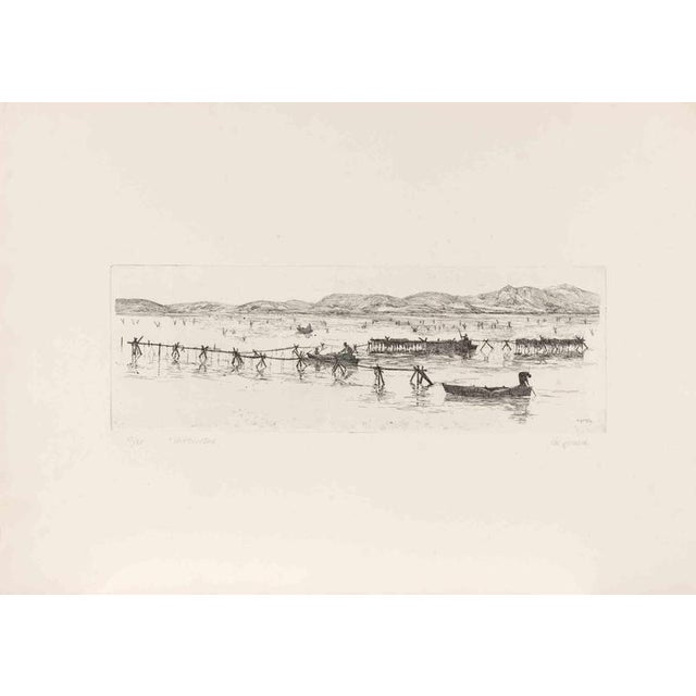 Etching hand colored realized in 1973. Hand signed, titled and numbered in pencil. Edition of 30. Very good condition...