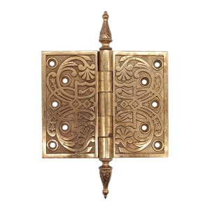Antique Victorian 6 X 5 Bronze Steeple Tip Butt Door Hinge
