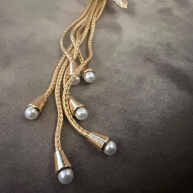 Contemporary A 2000s High Quality Costume Jewelry Gilt Metal Italian Snake Necklace For Sale - Image 3 of 16