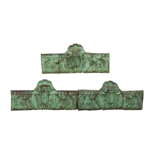 19th Century Oxidized Copper Supraporte Panels - Set of 3 For Sale - Image 13 of 13