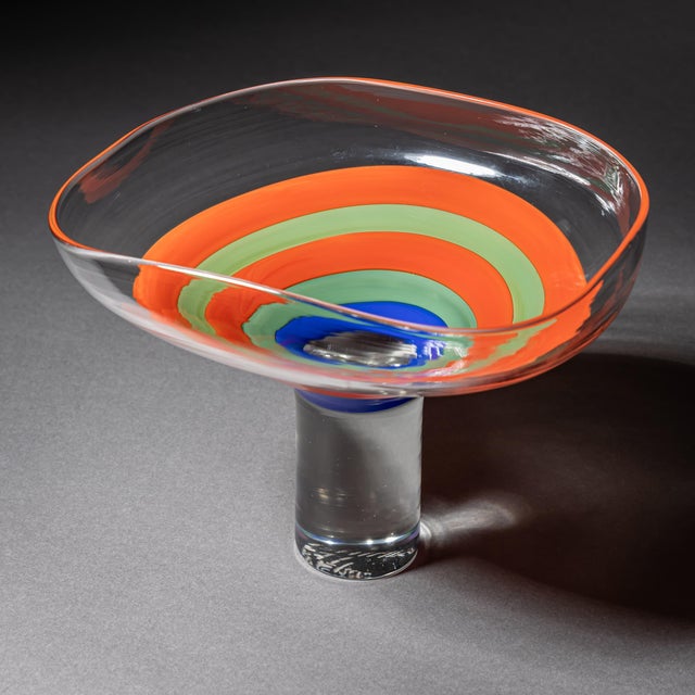 Orange Philips Glass Vase by Ludovico Diaz de Santillana for Venini, Italy, 1968–70 For Sale - Image 8 of 18