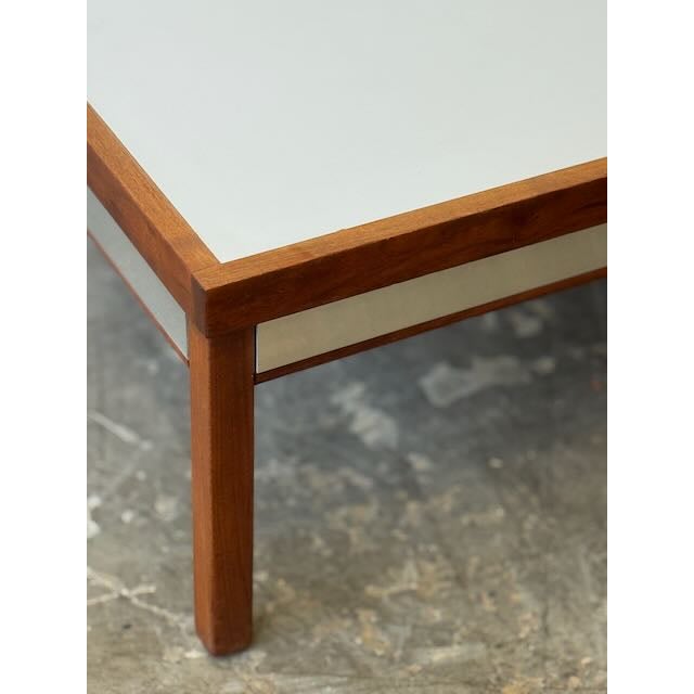 Wood 1970's Walnut, Laminate & Chrome Coffee Table For Sale - Image 7 of 12