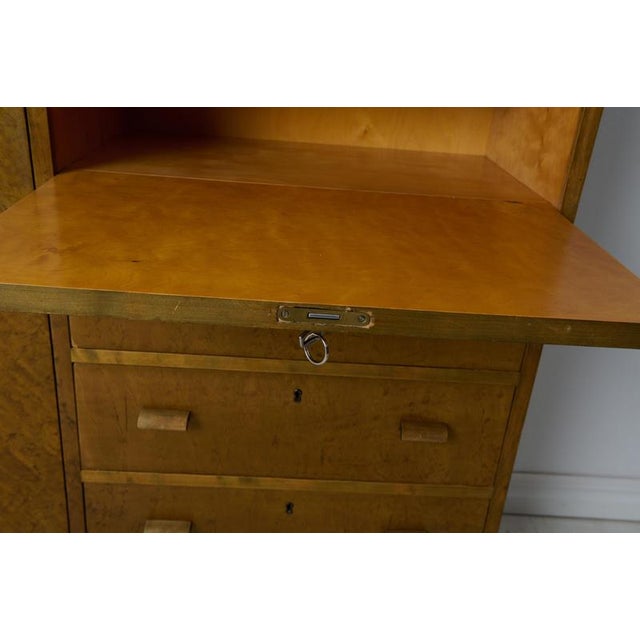 Swedish Grace Stained Birch Cabinet in the style of Axel Larsson, 1930s For Sale - Image 11 of 15