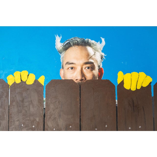 Figurative Digital Photograph With Acrylic Paint Titled Peeking Over by Nicholas Sanders For Sale - Image 3 of 5