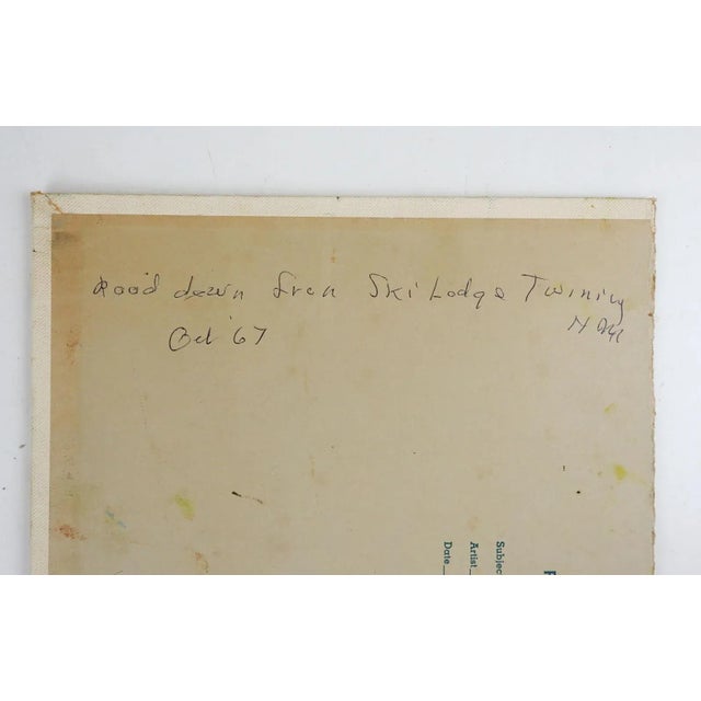 Rustic Vintage 1967 Plein Air Twining New Mexico Landscape Painting For Sale - Image 3 of 5