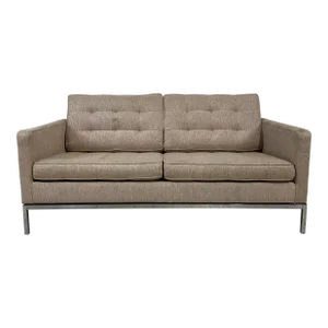 Mid Century Modern Florence Knoll Relaxed Two Seater Sofa Loveseat for Reupholstery
