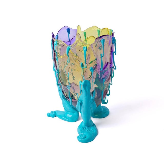 Gaetano Pesce Clear Yellow and Turquoise by Gaetano Pesce for Fish Design For Sale - Image 4 of 13