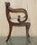 Vintage Regency Style Hardwood Saber Leg Office Desk Chair For Sale - Image 17 of 18