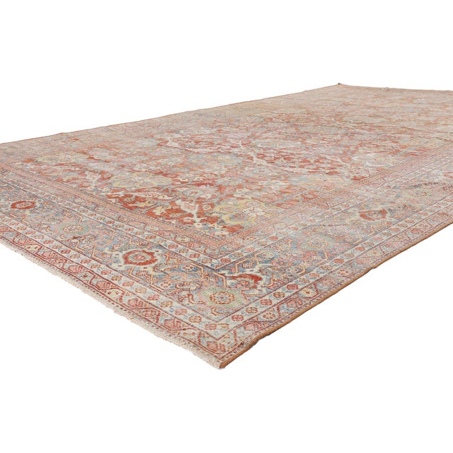 54102 Antique Persian Mahal Rug, 08'00 x 12'07. The Lotus Dominion: An Antique Persian Mahal Masterpiece of Endless Grace...