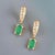 Natural Emerald Diamond Earrings 14k Yellow Gold 1.09 TCW Certified For Sale - Image 11 of 13