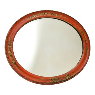 Antique Lacquered Chinoiserie Mirror, 1920 For Sale