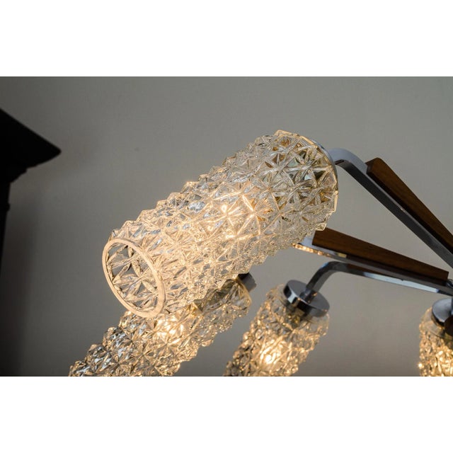 Brown Italian Eight-Arm Chandelier, 1960s For Sale - Image 8 of 13