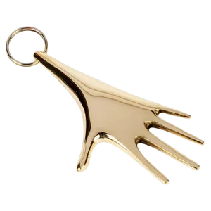 Carl Auböck Model #5732 'Hand' Brass Keyring