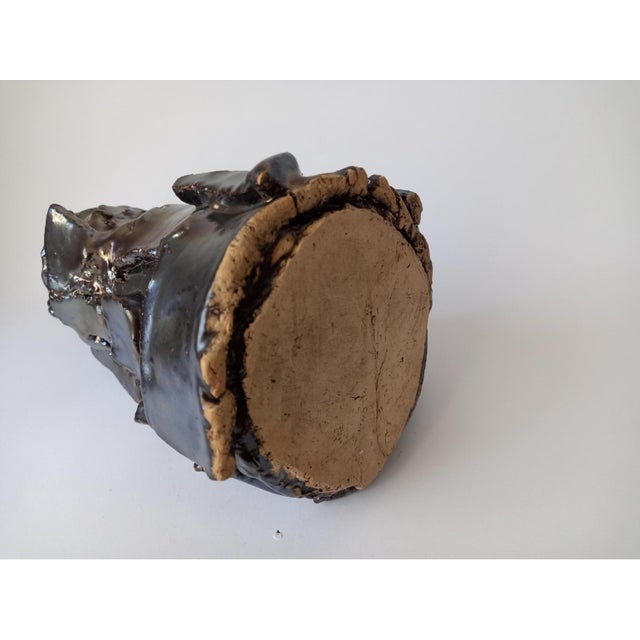 Contemporary Sculptural Ceramic Vase by Diane Grant For Sale - Image 4 of 4