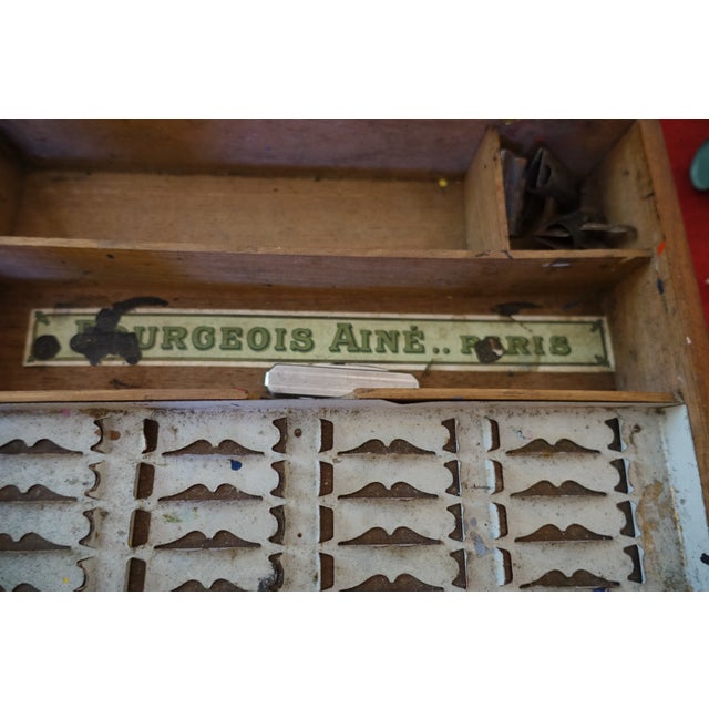 Wood Vintage Painters Case in Wood, 1930s For Sale - Image 7 of 9