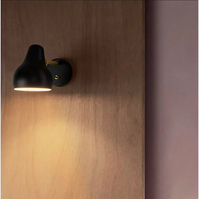 Vilhelm Lauritzen 'VL 38 Radiohus' Sconce for Louis Poulsen in Black Originally designed in the 1930s by Vilhelm Lauritzen...