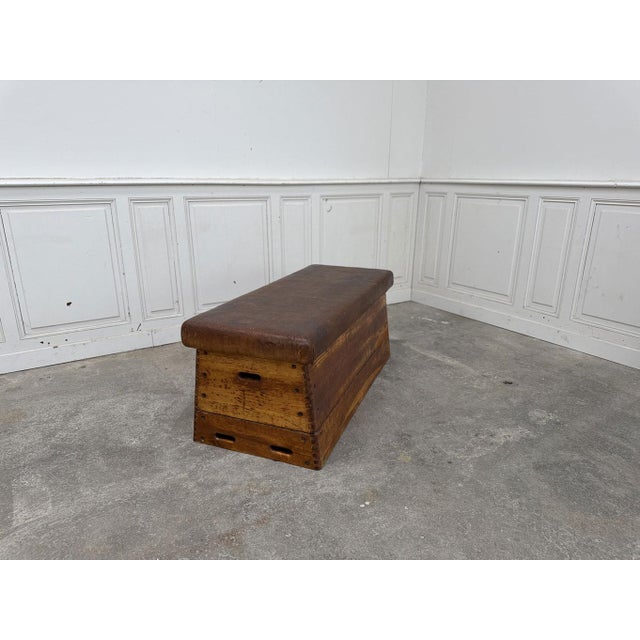 Leather Pommel Horse Bench, 1940 For Sale - Image 4 of 9