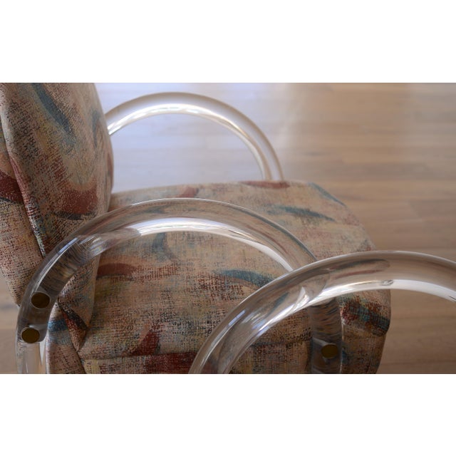 Vintage 1970s Leon Rosen Waterfall Lucite Armchairs for Pace Collection - A Pair For Sale - Image 15 of 15