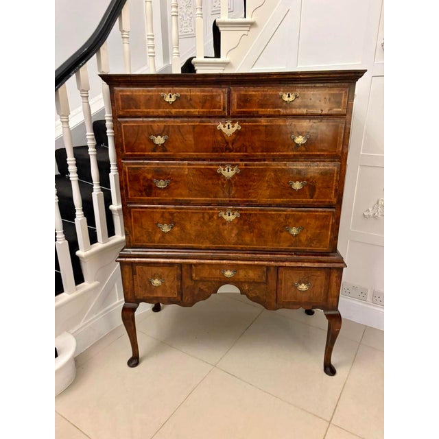 Antique Early 18th Century George I Walnut Chest on Stand, 1720s For Sale - Image 9 of 14