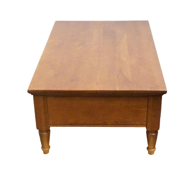 Keller Furniture Solid Oak Country French 50" Double Sided Accent Coffee Table For Sale In Kansas City - Image 6 of 13