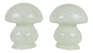 1970s Vetri d‘Arte Murano Glass Mushroom Table Lamps, Italy- A Pair
