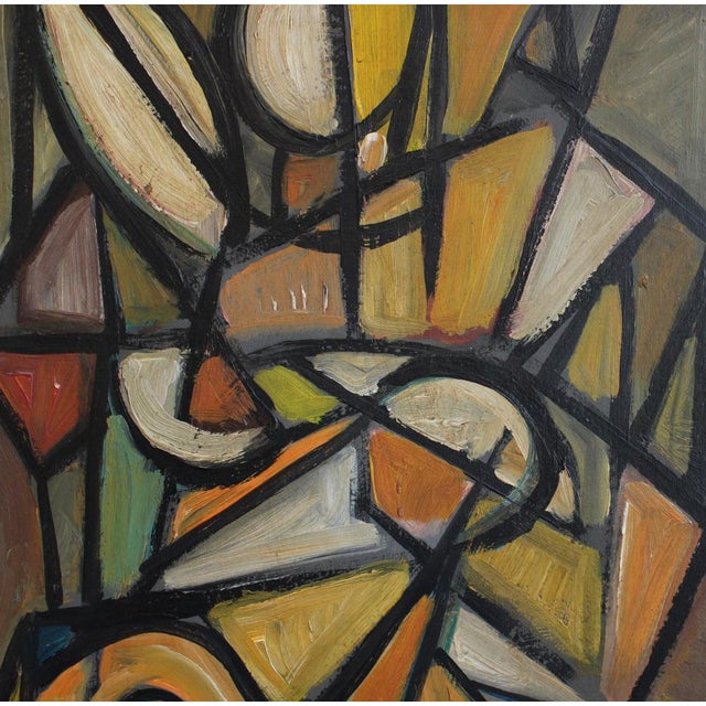 1950s Postwar European Artist, The Vanguard Series Nr. XXII Abstract Composition, 1950s-1970s, Oil on Board, Framed For Sale - Image 5 of 13