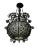 Hanging Lantern - Wrought Iron With Opalescent Art Glass Shade For Sale - Image 4 of 4
