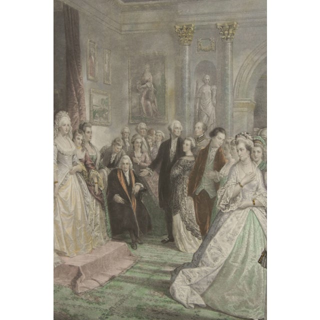 Antique 'Lady Washington's Reception Day' Engraving, Custom Framed For Sale In Philadelphia - Image 6 of 12
